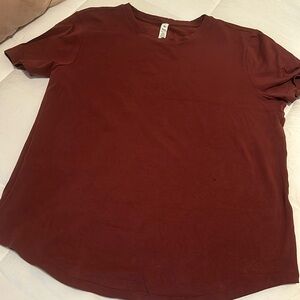 Lululemon Size 12 Burgundy soft T-shirt
